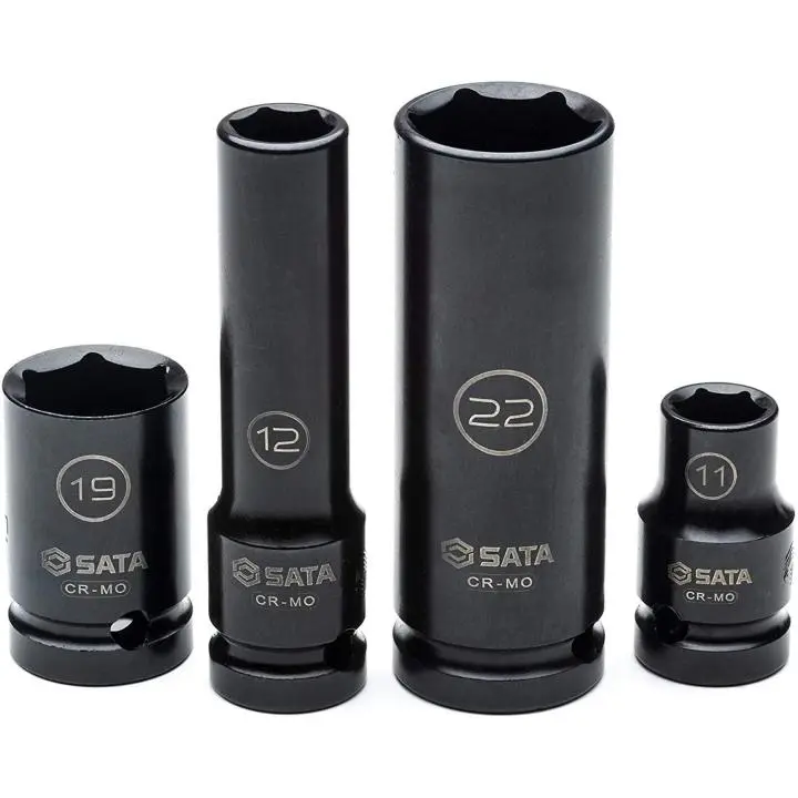 Nástrčné hlavice 1/2" 10 ÷ 24 mm SATA ST34399T, standard a prodloužené - 26 ks (SATAST34399T)