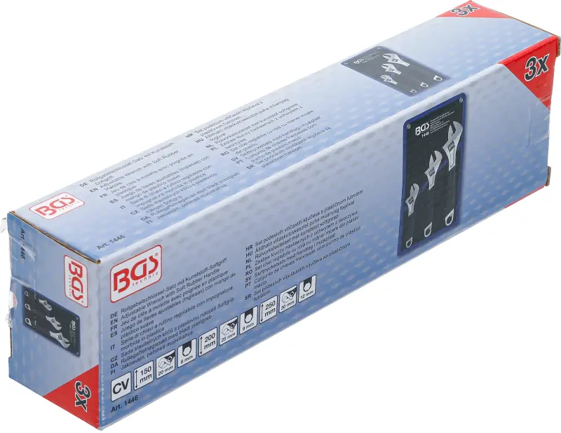 Stavitelné klíče 0 ÷ 30 mm BGS101446. Sada 3 dílů v tašce (BGS101446)