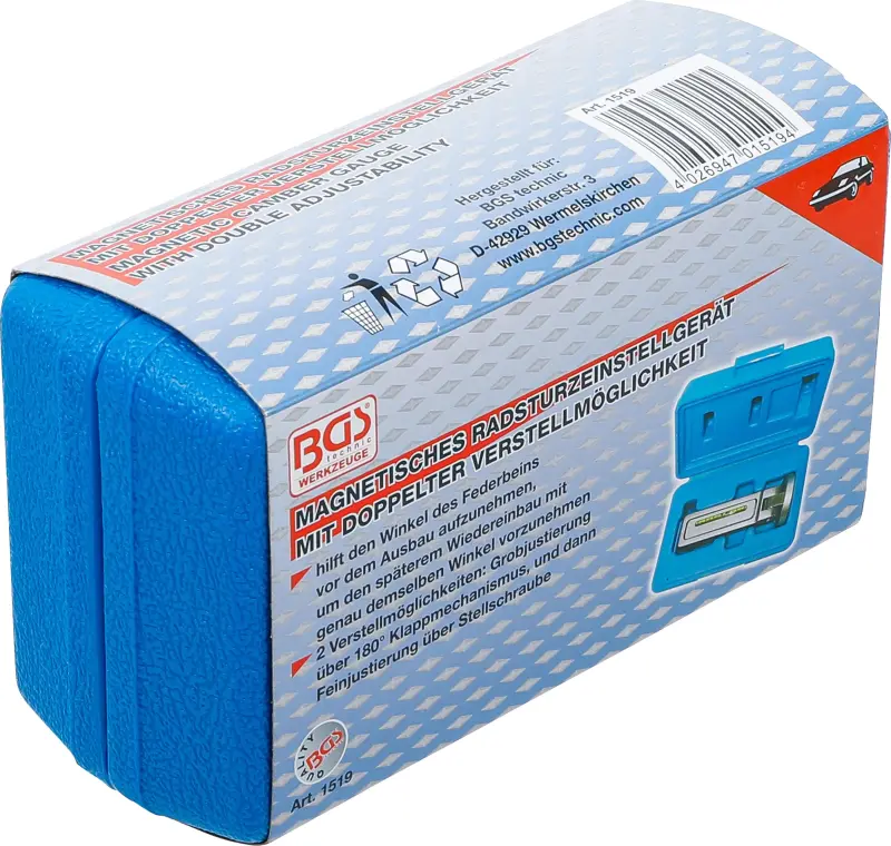 Přípravek pro nastavení odklonu kol BGS101519, magnetický s dvojitým nastavením (BGS101519)