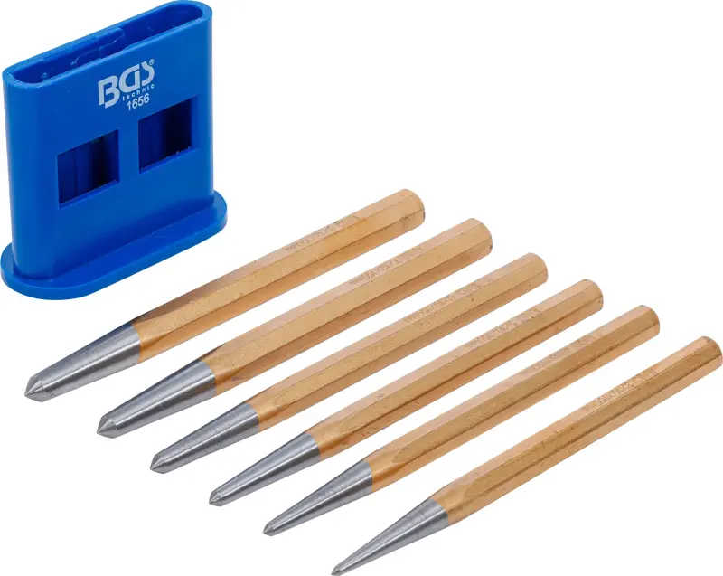 Důlčíky BGS101656 v plechové kazetě. Sada 6 dílů (BGS101656)