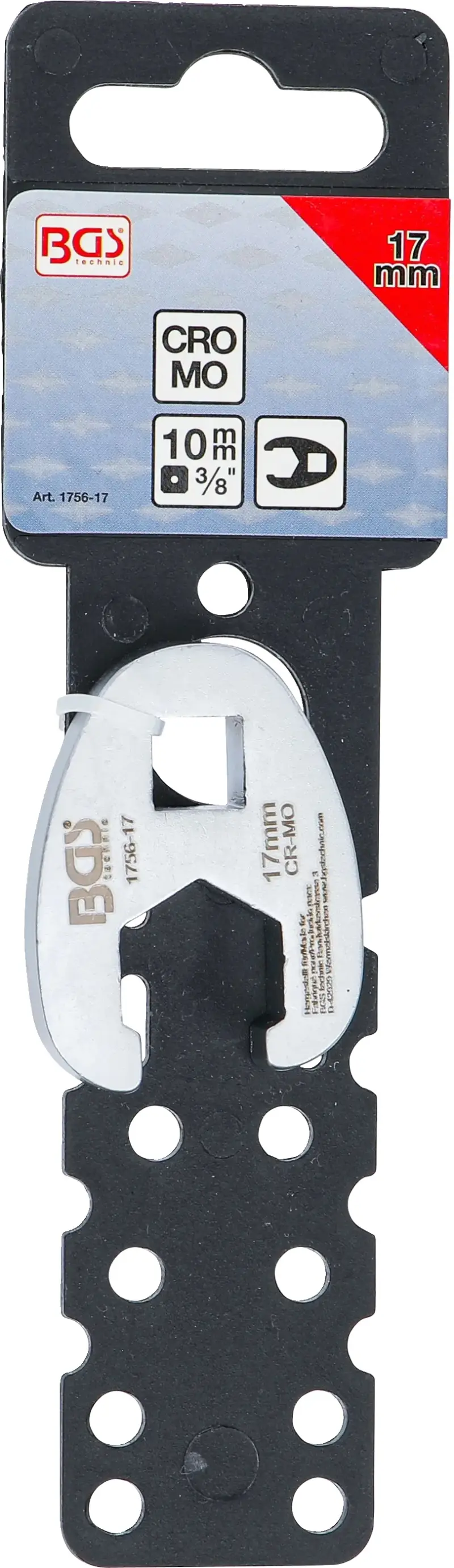 klíč plochý otevřený 3/8" 17 mm (BGS101756-17)