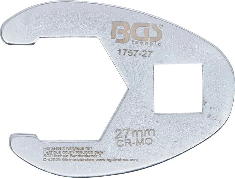 Plochý otevřený klíč 1/2" - 27 mm BGS101757-27 (BGS101757-27)