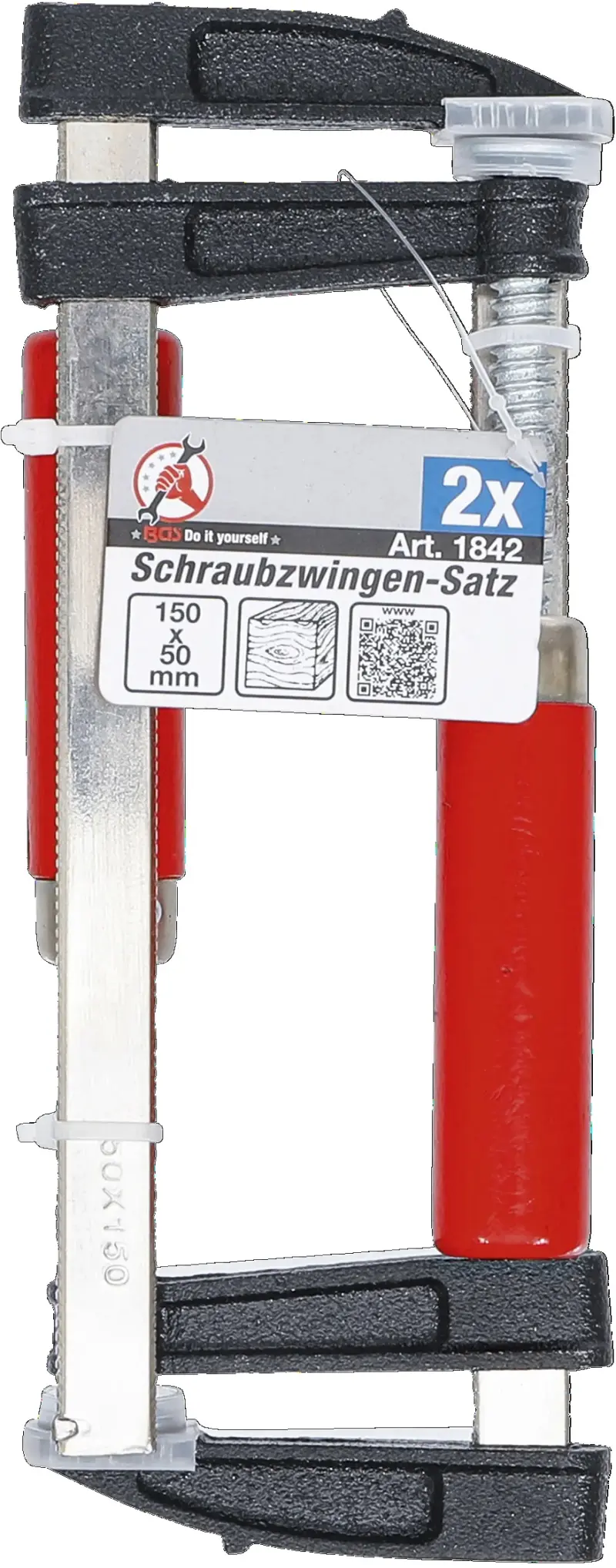 Truhlářské svěrky Kraftmann 150 x 50 mm BGS101842. Sada 2 díly (BGS101842)