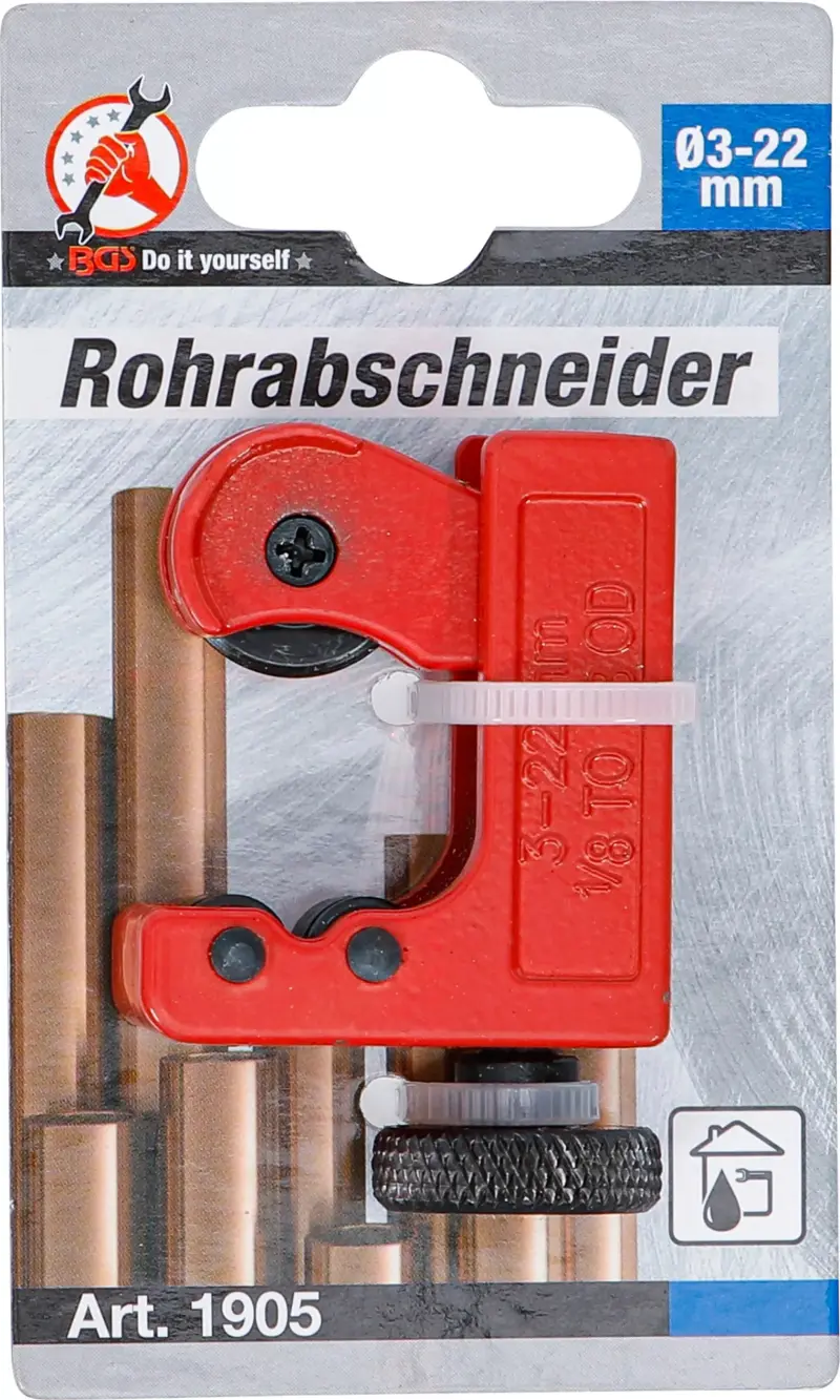 Řezák na trubky Kraftmann 3 ÷ 22 mm BGS101905, mini (BGS101905)