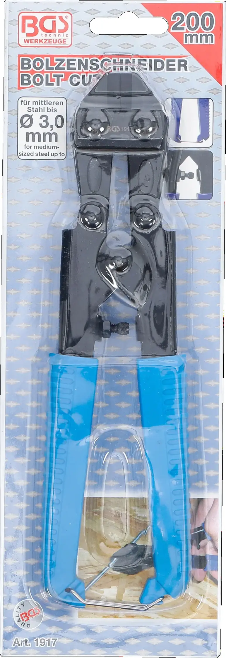 Mini štípací kleště 200 mm BGS101917, na tyče a svorníky, tvrzené (BGS101917)