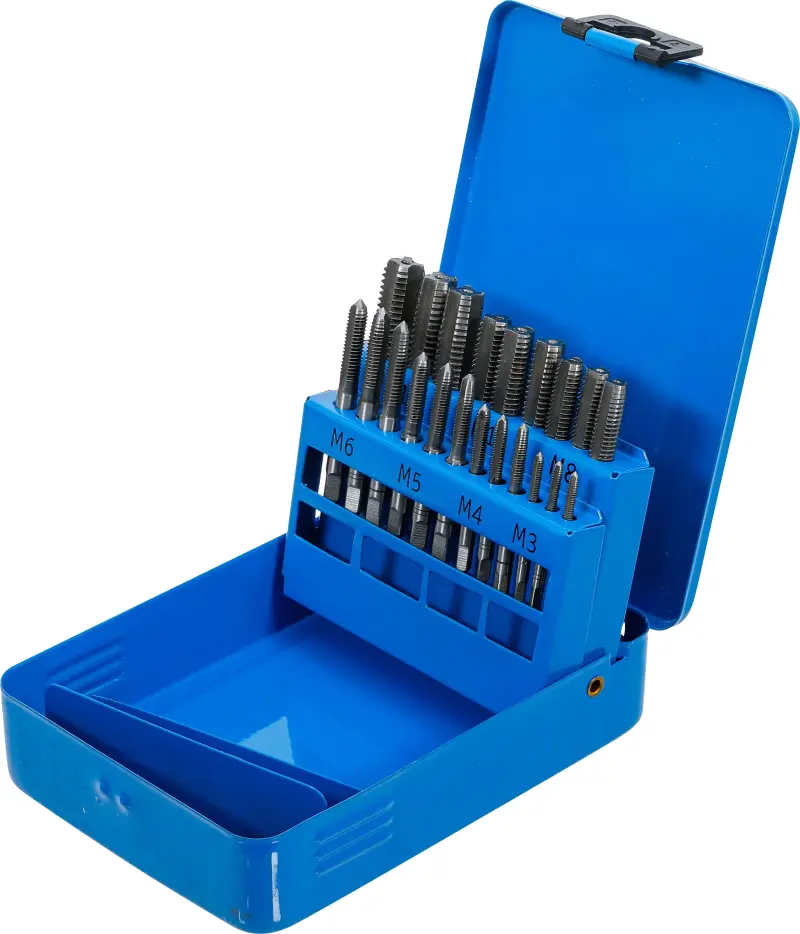 Závitníky sadové ruční sada M3 ÷ M12 BGS101924, HSS. Sada 21 dílů (BGS101924)
