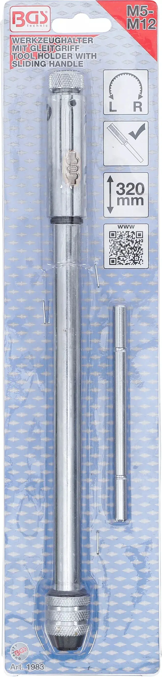 Přepínací ráčna na ruční závitníky M5 ÷ M12 BGS101983, délka 320 mm (BGS101983)