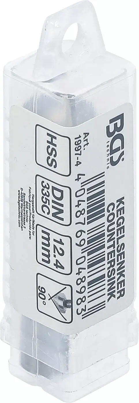 Kuželový záhlubník 12,4 mm BGS101997-4, 90°, HSS, DIN 335 C (BGS101997-4)