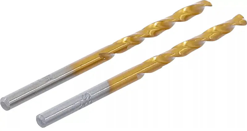 Vrták HSS-G průměr 3,0 mm BGS102040-3 TiN povrch. Sada 2 díly (BGS102040-3)