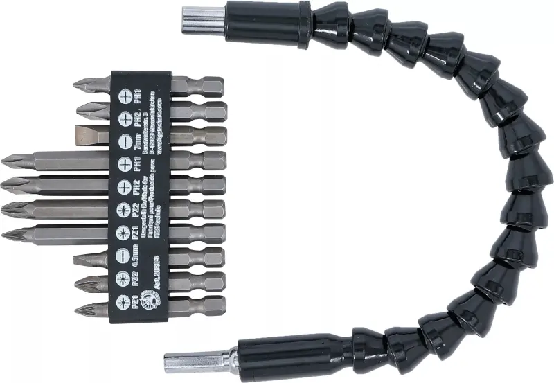 Bity Kraftmann 1/4" s ohebným prodloužením (Sada 11 dílů). BGS 2080 (BGS1020804)