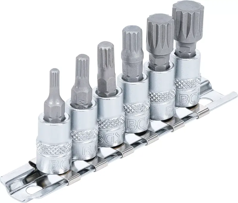 Zástrčné hlavice 1/4" XZN M4 ÷ M12 BGS102162 Sada 6 dílů (BGS102162)