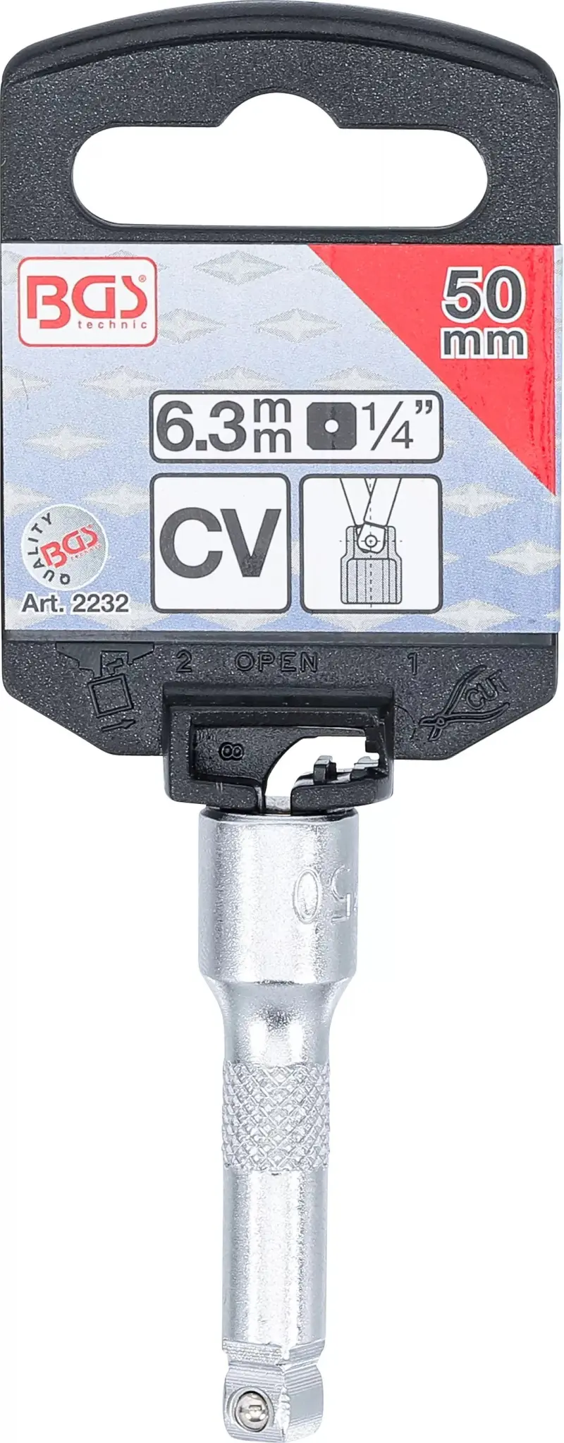 Prodloužení/nástavec 1/4" výkyvné BGS102232, délka 50 mm (BGS102232)