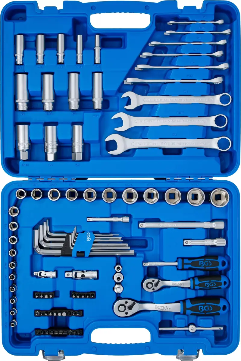 Gola sada BGS-92K s ráčnou 1/4" + 3/8" (palcová) 92 dílů Pro Torque. BGS 2299 (BGS102299)
