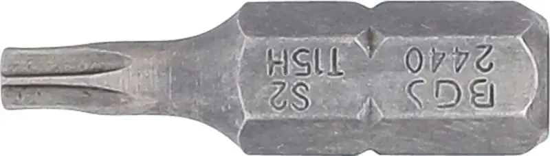 Šroubovací bit 1/4" T-profil T15 s otvorem. BGS 2440 (BGS102440)