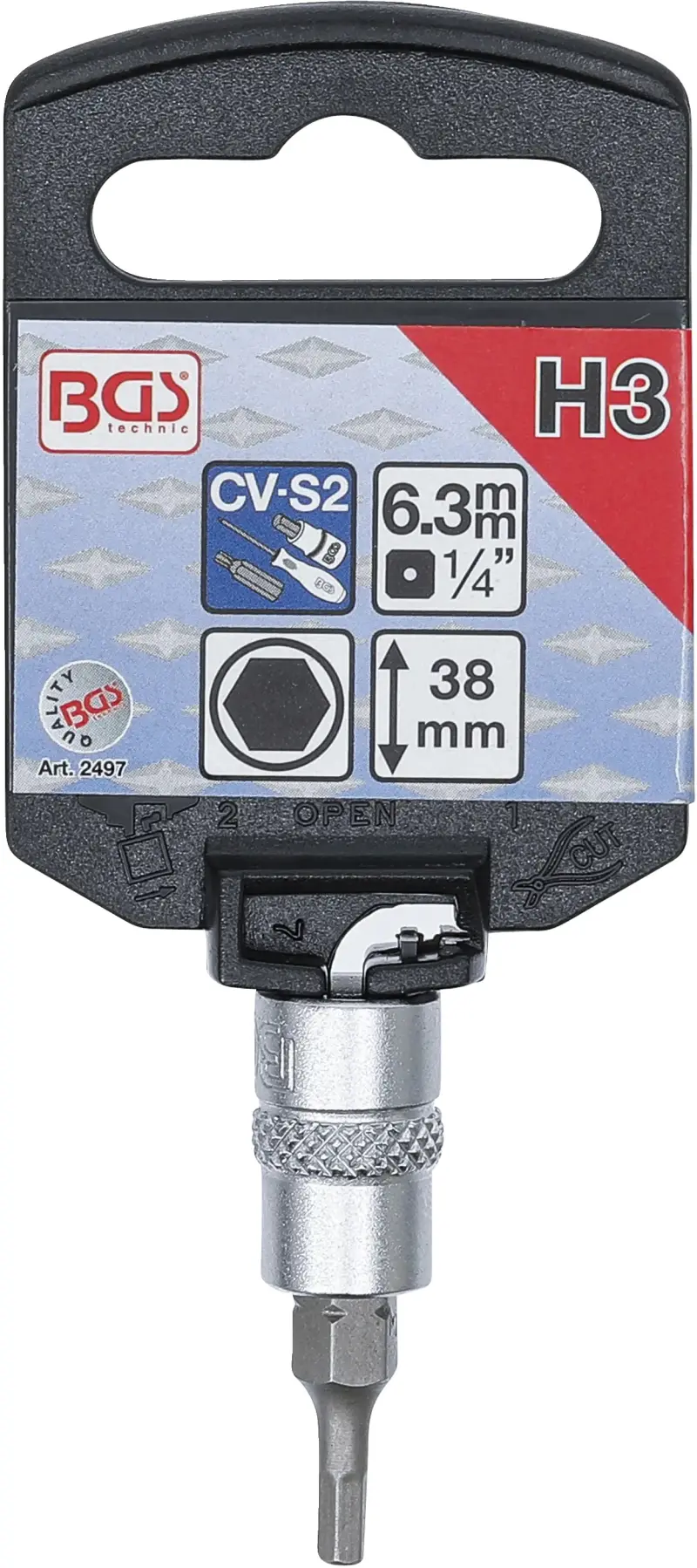 Zástrčná hlavice 1/4" inbus 3 mm BGS102497 (BGS102497)