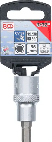 Zástrčná hlavice 1/2" šestihran 9/32" - palcová. BGS 2734 (BGS102734)