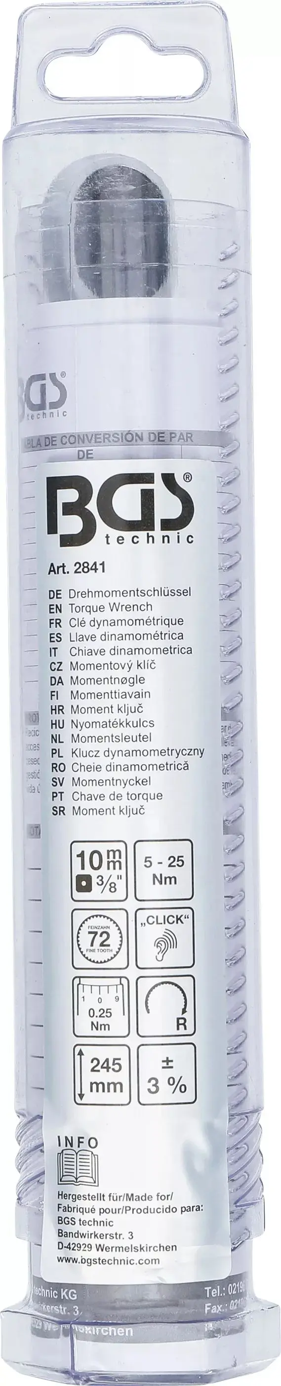 Momentový klíč 3/8" BGS102841 (5 ÷ 25 Nm) (BGS102841)