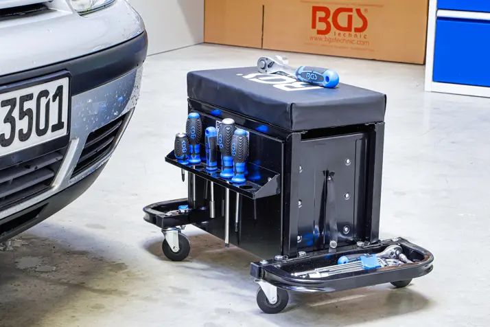 Pojízdné dílenské sedátko - 3 zásuvky BGS102859 (BGS102859)