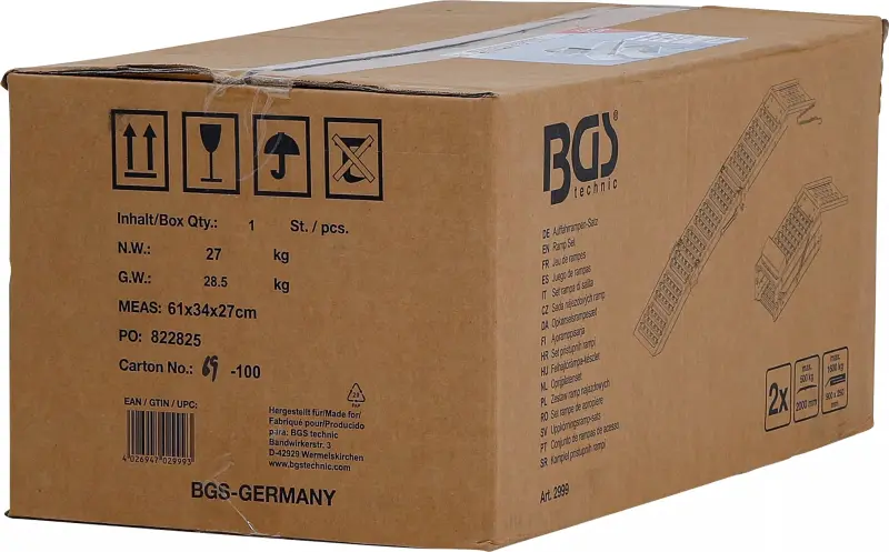 Skládací nájezdová rampa BGS102999 (2 ks) (BGS102999)