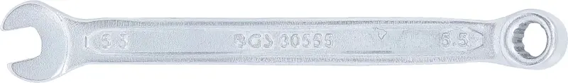 Očkoplochý klíč 5,5 mm BGS1030555, DIN 3113A, matný chrom (BGS1030555)