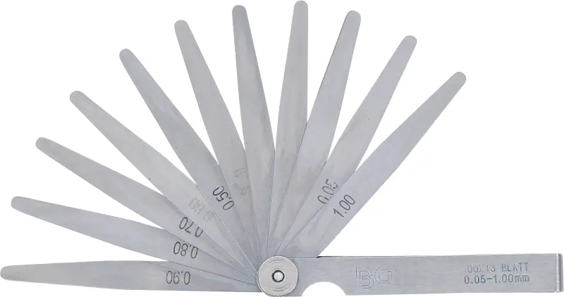 Spárové měrky 0,05 ÷ 1,0 mm BGS103082 Sada 13 plátků (BGS103082)