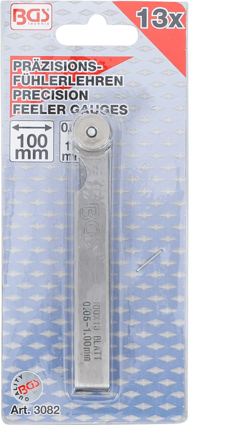 Spárové měrky 0,05 ÷ 1,0 mm BGS103082 Sada 13 plátků (BGS103082)
