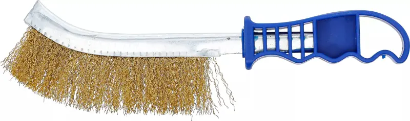 Ruční kartáč 260 mm BGS103173 zahnutý, mosazný drát, plastová rukojeť (BGS103173)