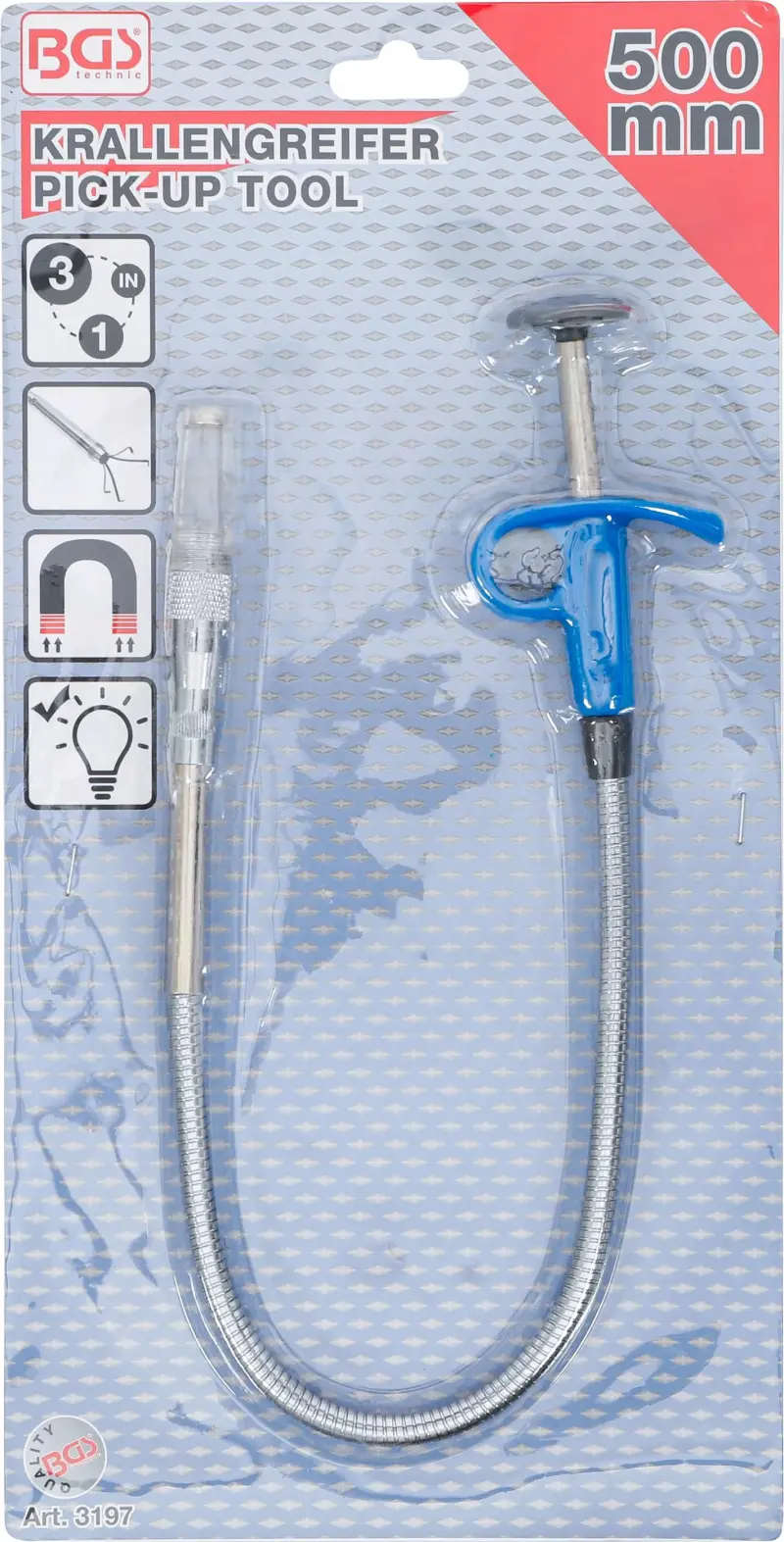 Teleskopický vytahovák s magnetem a LED osvětlením BGS103197 (BGS103197)