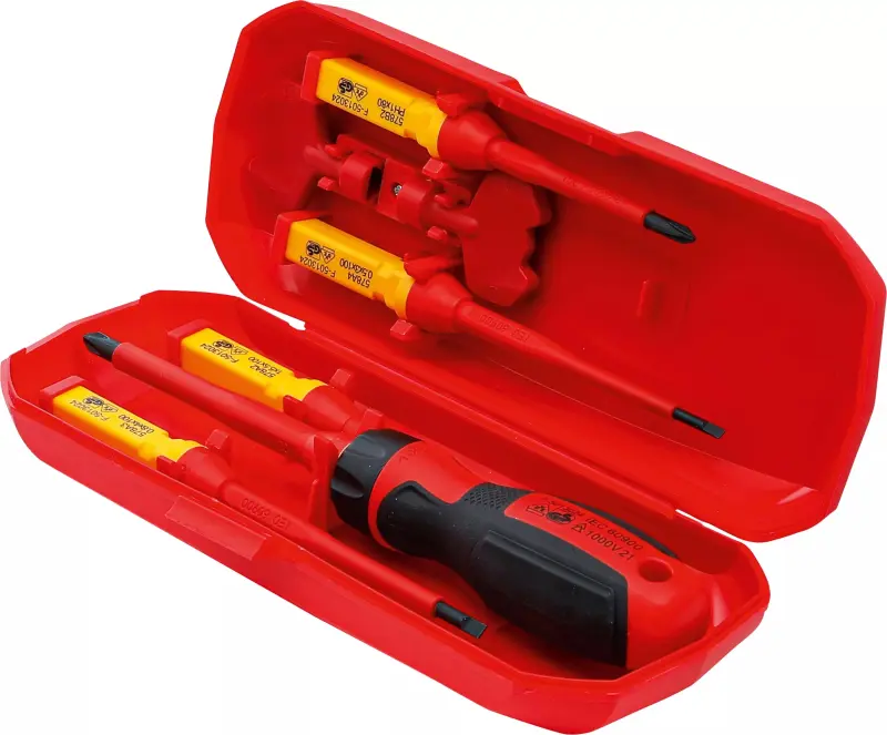 Elektrikářské VDE šroubováky s výměnnými čepelemi BGS1035813 (Sada 8 dílů) (BGS1035813)
