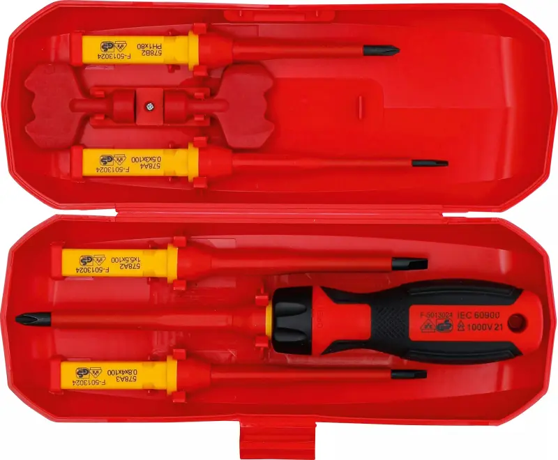 Elektrikářské VDE šroubováky s výměnnými čepelemi BGS1035813 (Sada 8 dílů) (BGS1035813)