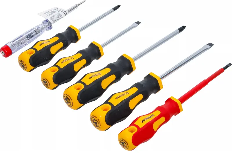 Elektrikářské šroubováky Kraftmann ploché/křížové BGS1035816 VDE. Sada 6 dílů (BGS1035816)