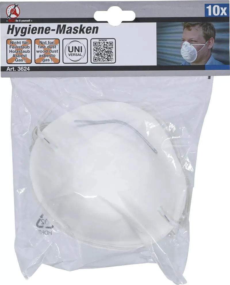 Ochranné hygienické masky Kraftmann BGS103624 10 ks (BGS103624)