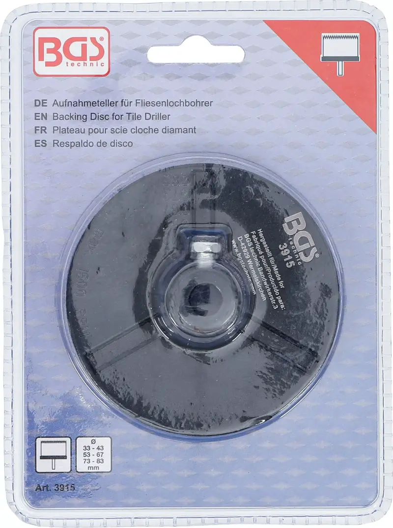 Unášeč s dříkem pro vidiové vrtáky BGS103915 ze sady BGS č. 103910 (BGS103915)