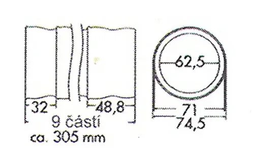 Segment 2 1/2" (modrý) LOC-LINE 81201.1 (LL81201.1)