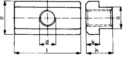 T-matice DIN508L M6x8mm FORMAT