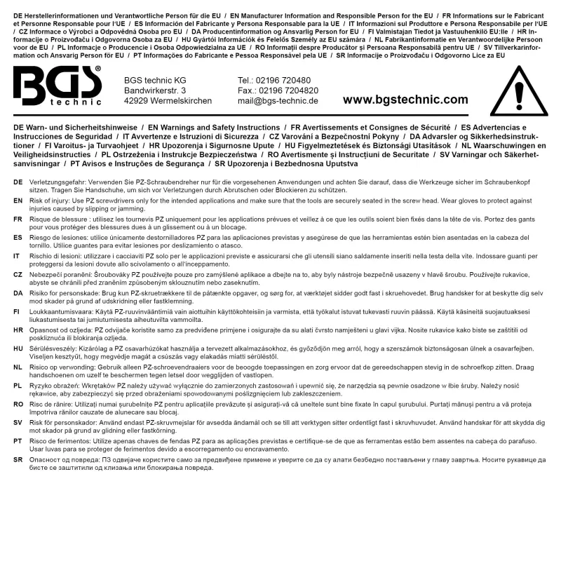 Křížový šroubovák PZ 2 x 100 mm BGS 4933 (BGS104933)