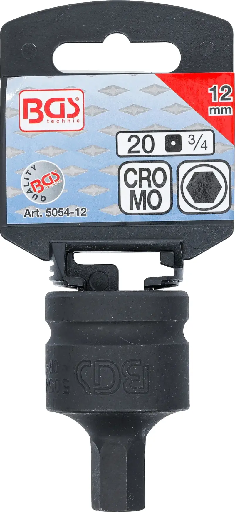 Zástrčná hlavice 3/4" šestihran 12 mm BGS105054-12, rázová (BGS105054-12)