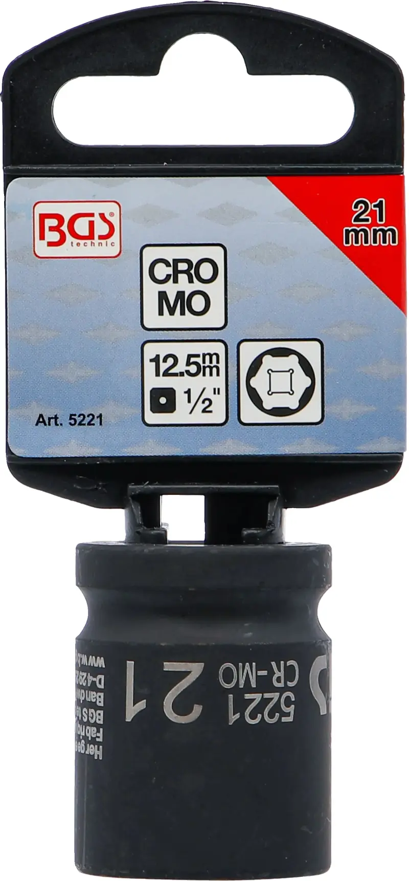 Nástrčná hlavice 1/2" 21 mm, silová - Pro Torque. BGS 5221 (BGS105221)