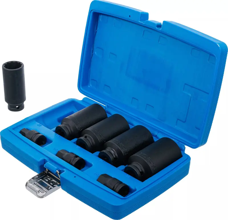 Nástrčné a zástrčné hlavice 1/2" BGS105335 pro náhonové hřídele, prodloužené. Sada 8 ks (BGS105335)