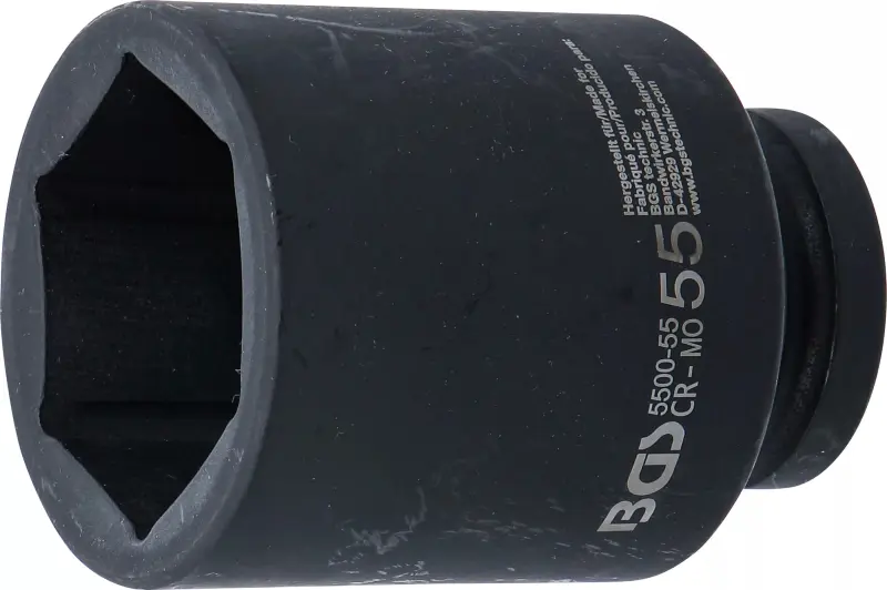 Nástrčná hlavice 1" 55 mm BGS105500-55, prodloužená, tvrzená, Pro Torque (BGS105500-55)
