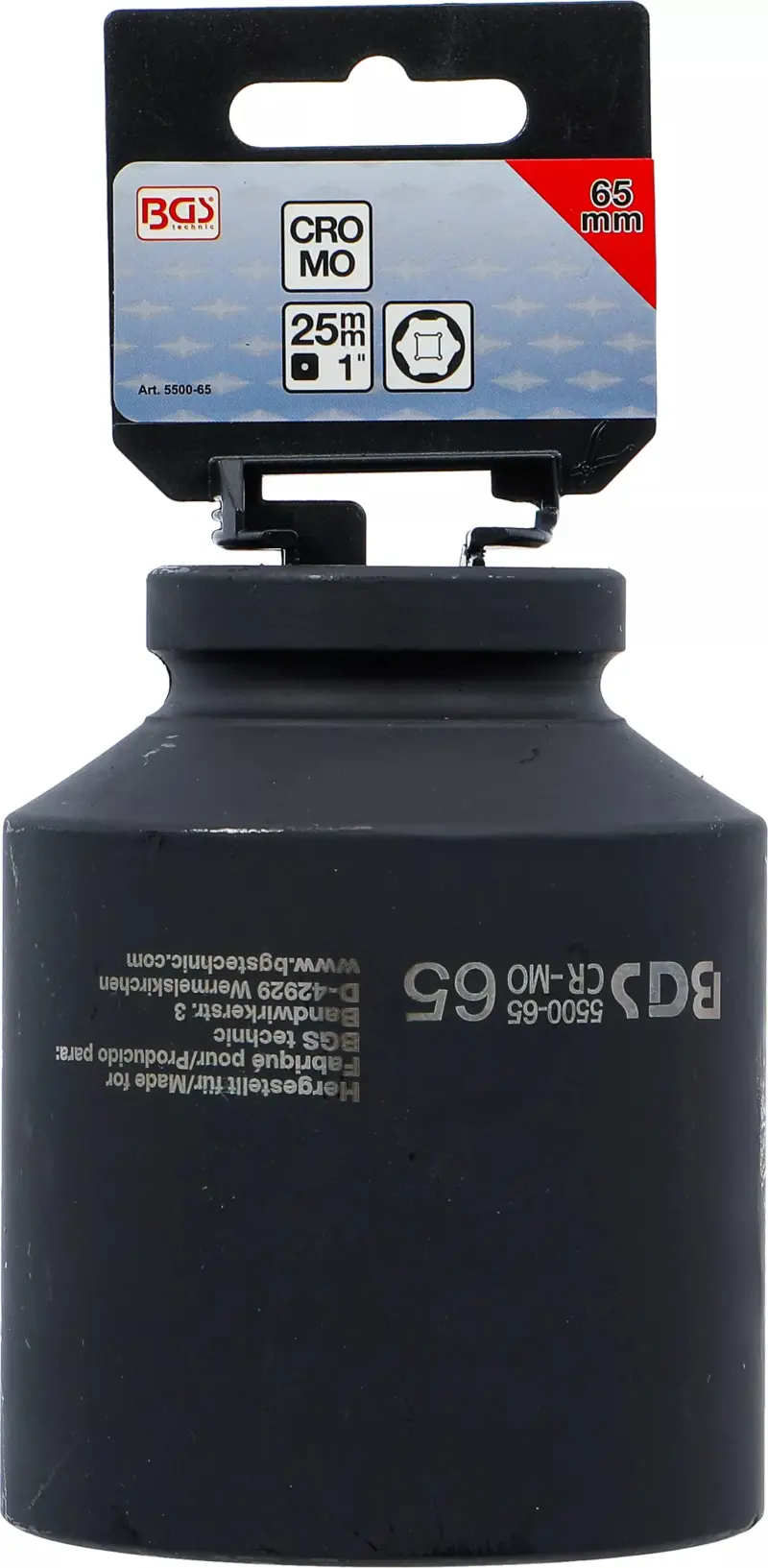 Nástrčná hlavice 1" 65 mm BGS105500-65, prodloužená, tvrzená, Pro Torque (BGS105500-65)