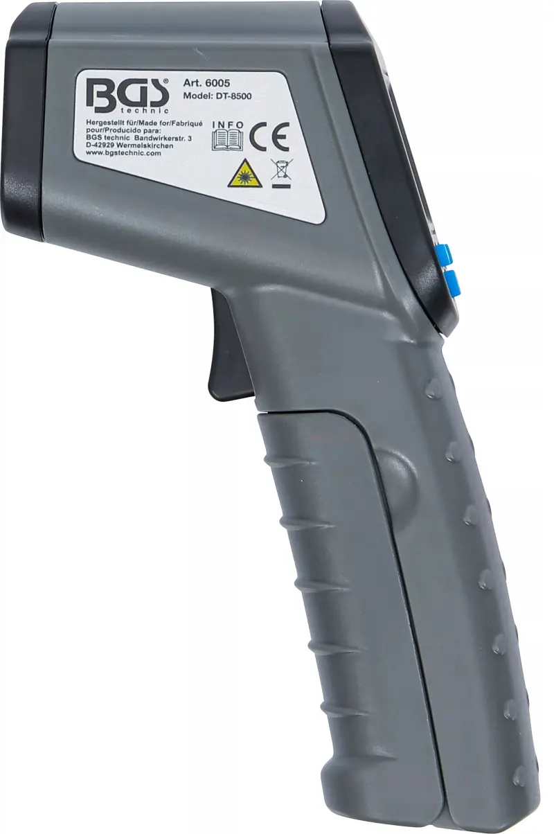 teploměr laserový digitální, -50°C až 500°C (BGS106005)