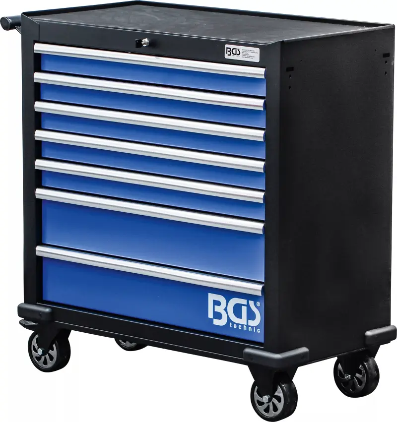 Dílenský vozík XL, pojízdný BGS104205, 7 zásuvek. Vybavený 301 ks nářadí (BGS106063)
