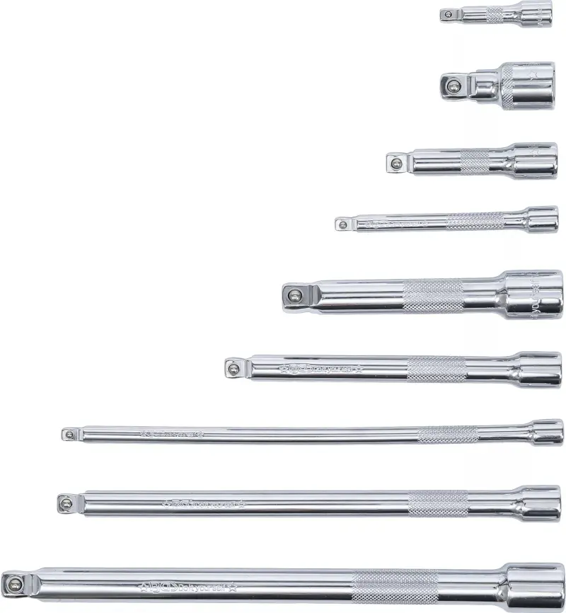 Prodloužení Kraftmann 1/4", 3/8" a 1/2",  délky 50 ÷ 250 mm BGS106113 Sada 9 dílů (BGS106113)