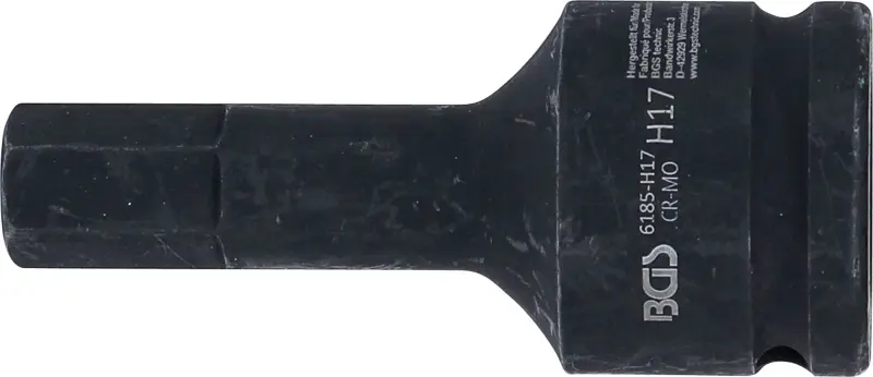 Zástrčná bitová hlavice 3/4" HEX 17 x100 mm BGS106185-H17 rázová (BGS106185-H17)