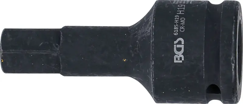 Zástrčná bitová hlavice 3/4" HEX 19 x100 mm BGS106185-H19 rázová (BGS106185-H19)
