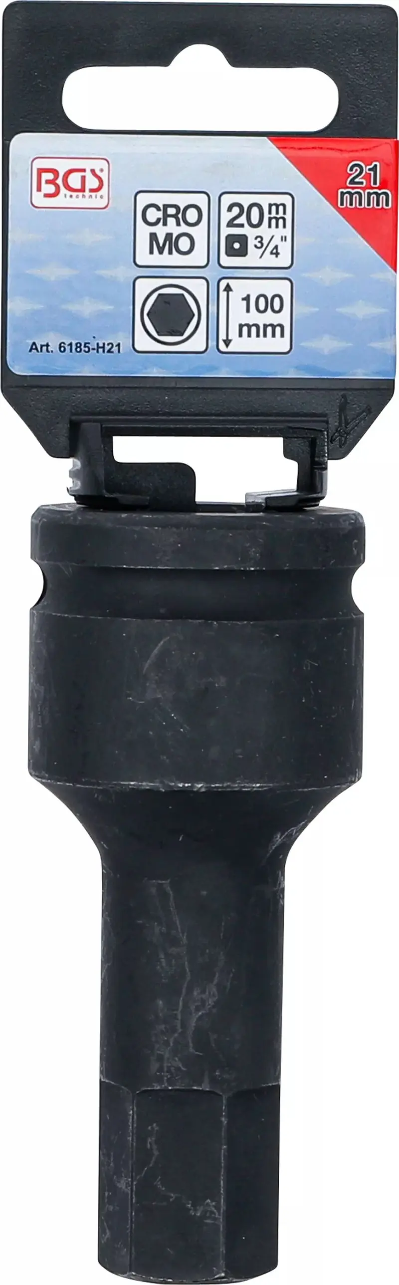 Zástrčná bitová hlavice 3/4" HEX 21 x100 mm BGS106185-H21 rázová (BGS106185-H21)