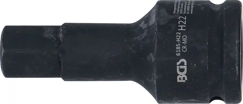 Zástrčná bitová hlavice 3/4" HEX 22 x100 mm BGS106185-H22 rázová (BGS106185-H22)