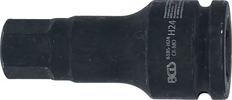 Zástrčná bitová hlavice 3/4" HEX 24 x100 mm BGS106185-H24 rázová (BGS106185-H24)