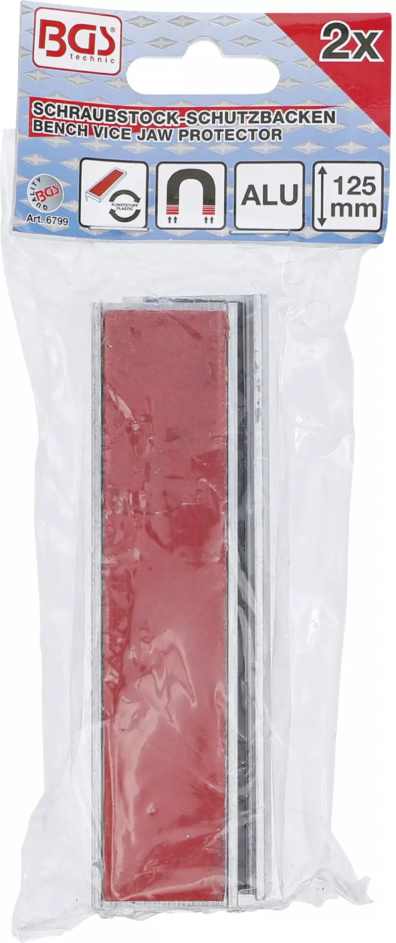 Sada ochranných čelistí na svěrák  hliník  šířka 1 (BGS106799)